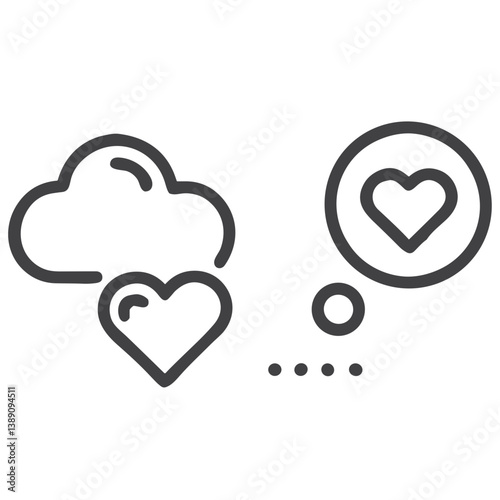 Love and Dreams Icon for Relationship Content, Heart-Mind Connection Apps, Emotional Wellness Resources and Conscious Dreaming Materials