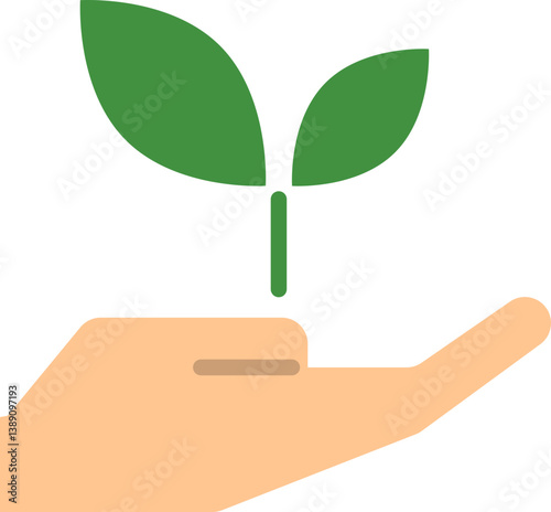 ree Planting Day Simple Icon Set | Arbor Day Vector Illustration. A simple icon set featuring a sprouting tree and a planted sapling, designed for Arbor Day, Tree Planting Day, and nature-themed conte