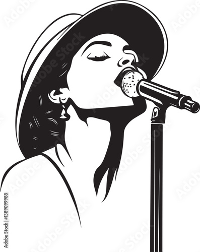singer with microphone