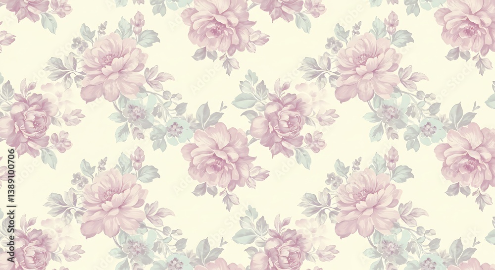 Timeless Seamless Floral Design, Elegant Decorative Pattern for Textiles & Stationery