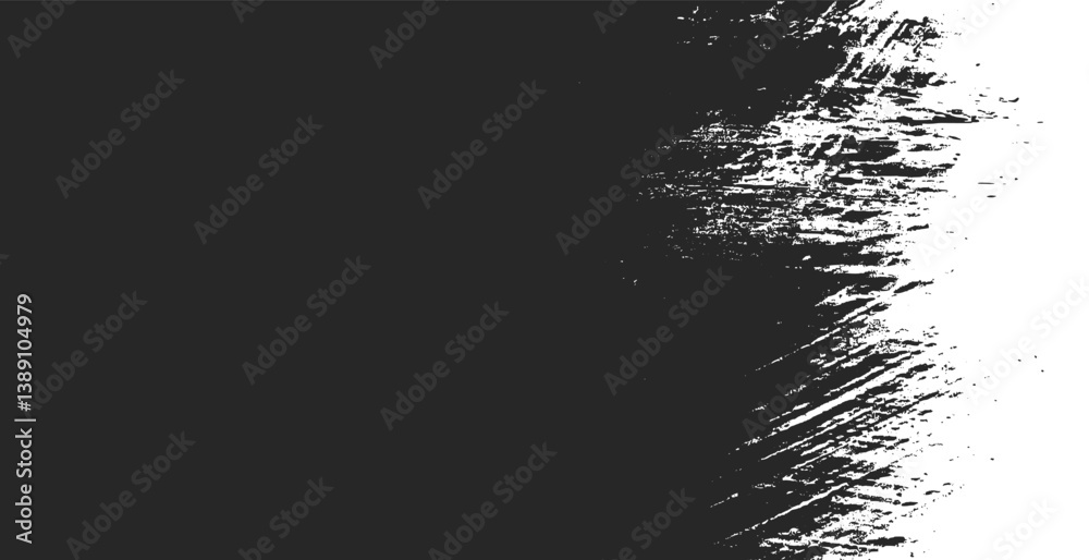 Grunge texture pattern frame. Black design border. Old paper vector illustration.