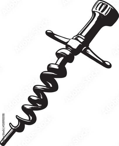 illustration of a corkscrew