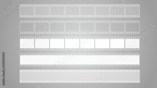 白ライン・線画スタイルのフィルム風テロップベース素材