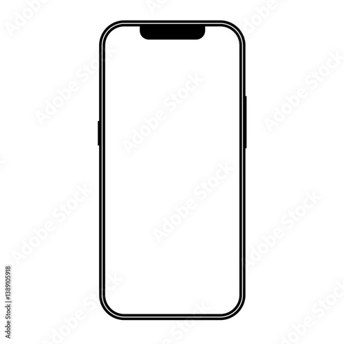 Realistic models smartphone with transparent screens. Smartphone mockup collection. Device front view. 