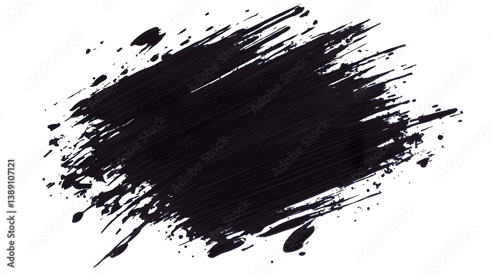 Abstract Black Brushstroke Background Design with Grunge Texture Isolated Art Abstract Black Brushstroke Background Design with Grunge Texture Isolated Art