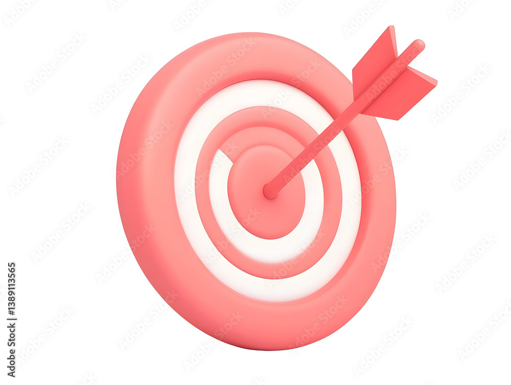 3d Render Illustration Of A Red Target With Arrow On Transparent Background 3d Render Illustration Of A Red Target With Arrow On Transparent Background