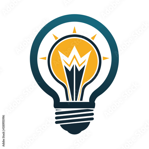 A graphic illustration of a light bulb with a triple crown symbol. The light bulb is yellow, and the crown is black with white accents. The outline of the light bulb is blue.