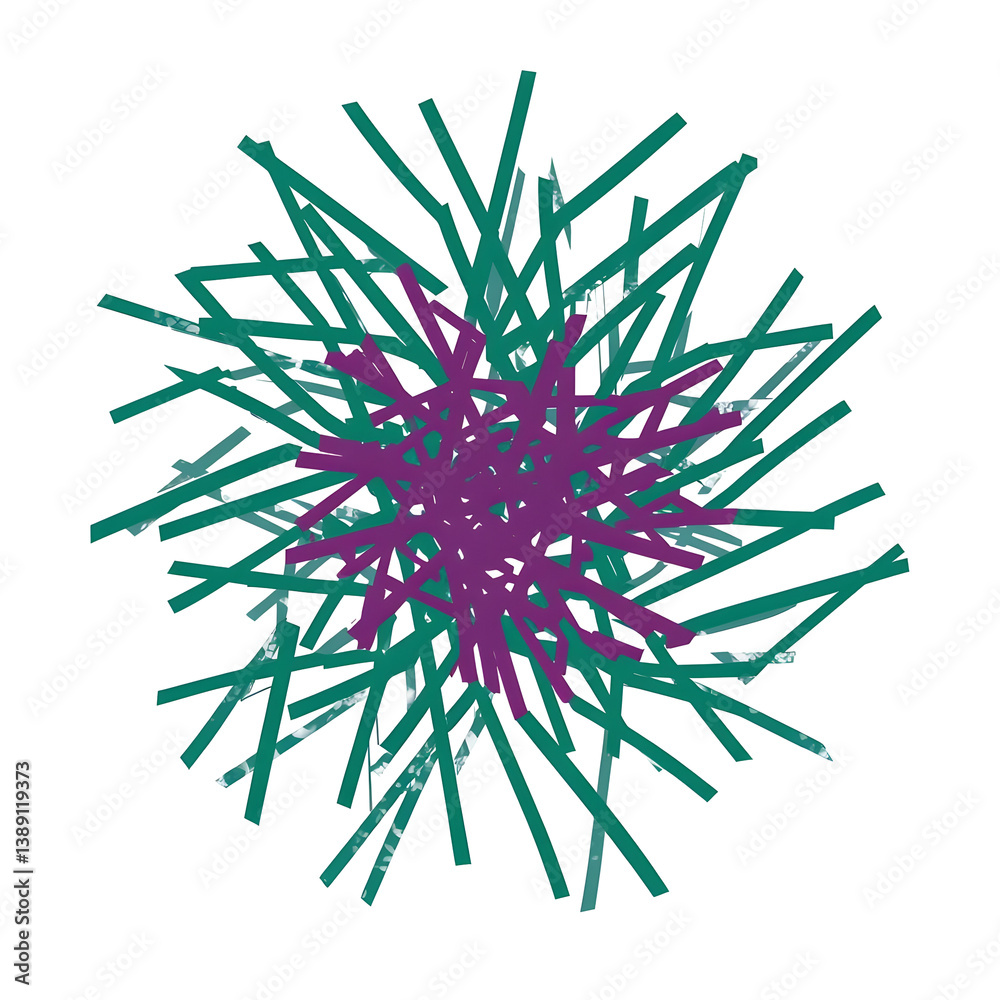 Abstract Illustration Of Teal And Purple Lines Geometric Design On Black Abstract Illustration Of Teal And Purple Lines Geometric Design On Black