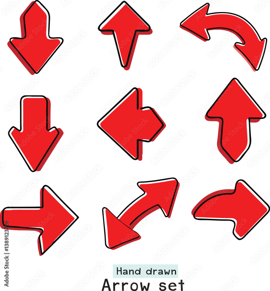 set of red and black arrows
set of red and black arrows