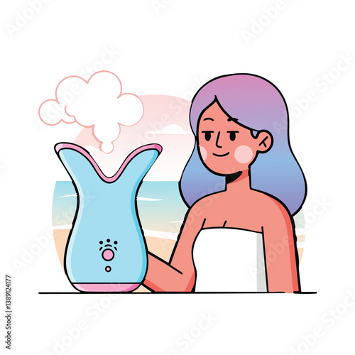 Adobe Illustrator Salon Steamer Artwork
