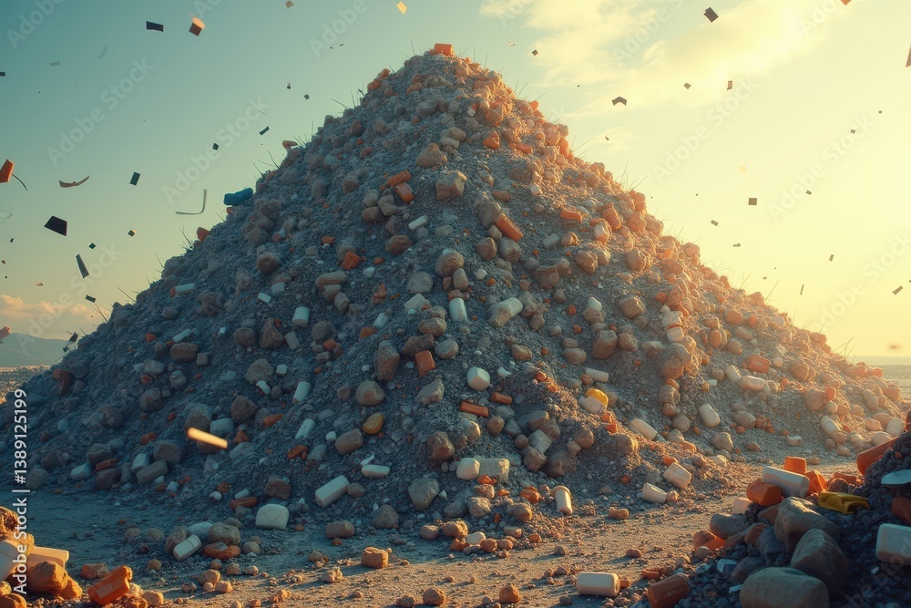 Mountains of trash highlight environmental pollution crisis