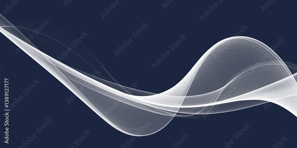 Abstract blue background with white swirls