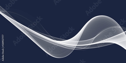 Obraz na płótnie Abstract blue background with white swirls w salonie