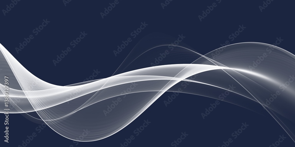Abstract blue background with white swirls