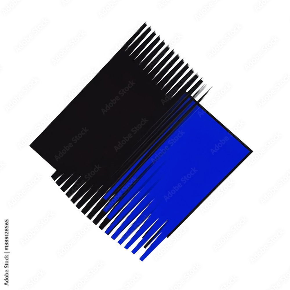 Abstract Diamond Shape With Black And Blue Colors On Transparent Background Abstract Diamond Shape With Black And Blue Colors On Transparent Background