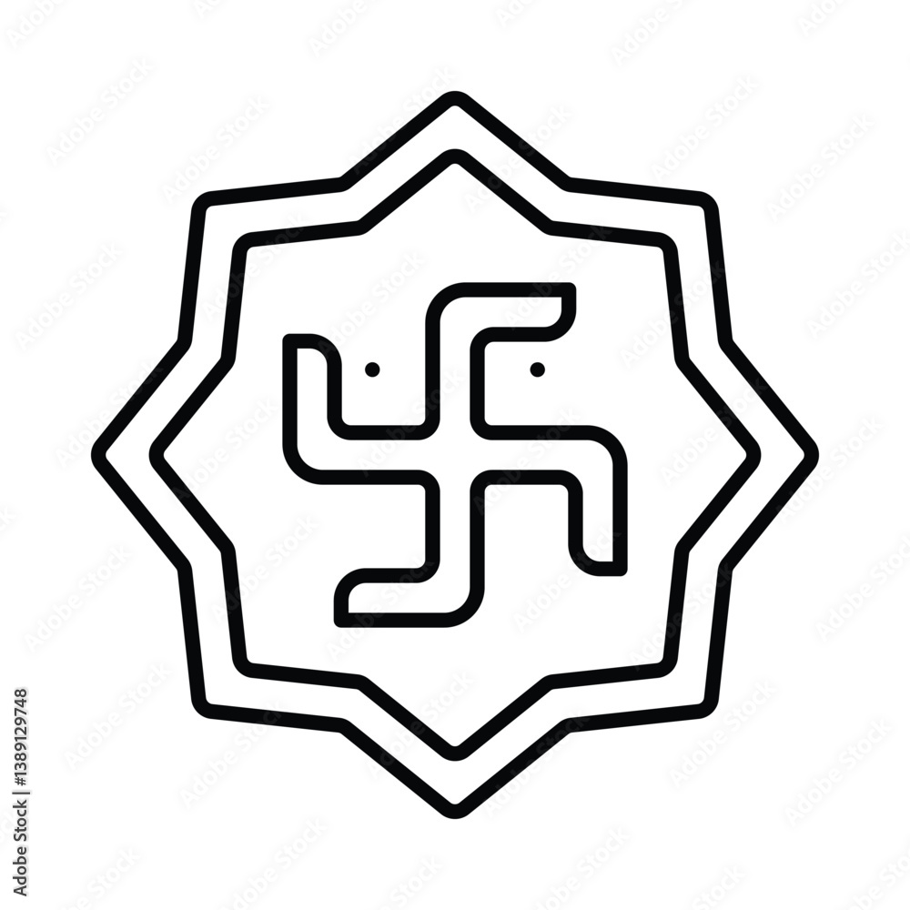 swastika vector outline icon. EPS 10 file swastika vector outline icon. EPS 10 file