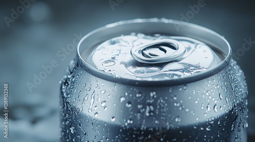 Iced soda can with condensation