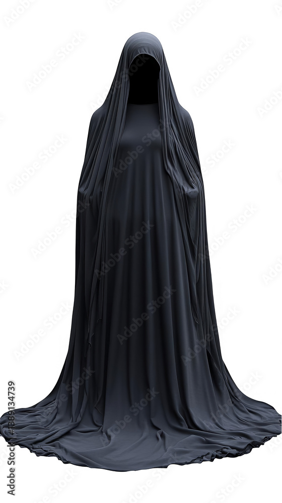 Abstract Illustration Of A Black Hooded Ghost With Transparent Background Abstract Illustration Of A Black Hooded Ghost With Transparent Background