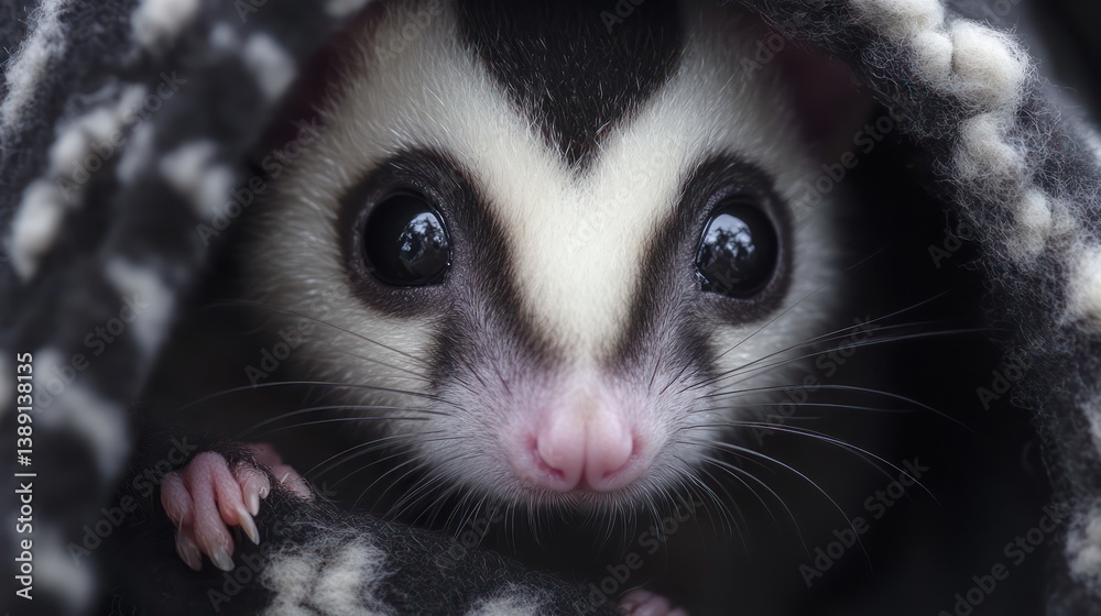 Tiny animal, covered, close-up, cozy Tiny animal, covered, close-up, cozy