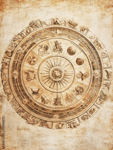 Ancient circular astronomical chart