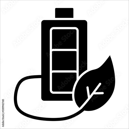 Battery Saver Simple Icon Vector Concept