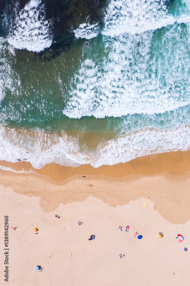 Top down view of Bordeira beach, Algarve, Portugal Top down view of Bordeira beach, Algarve, Portugal