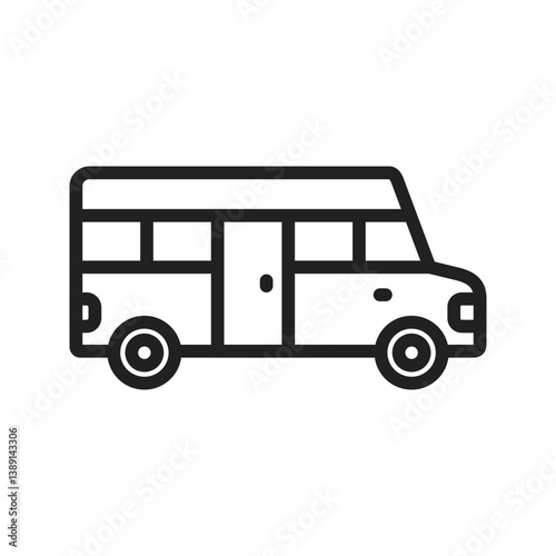 Bus icon vector image. Suitable for mobile apps, web apps and print media.