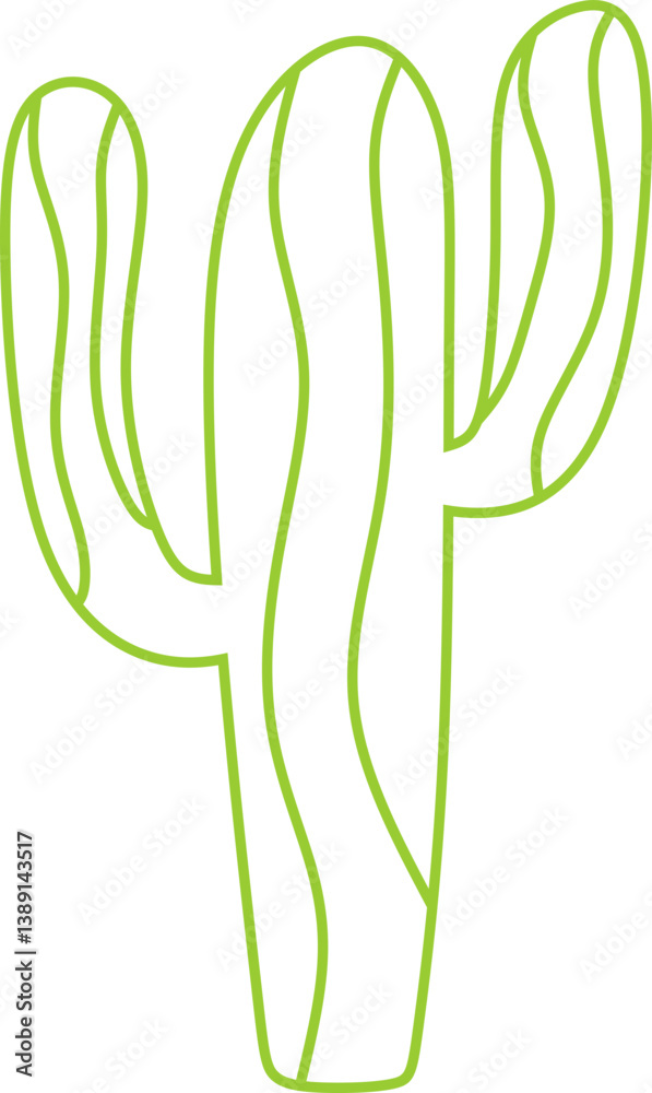 Fototapeta premium Abstract Cactus Line