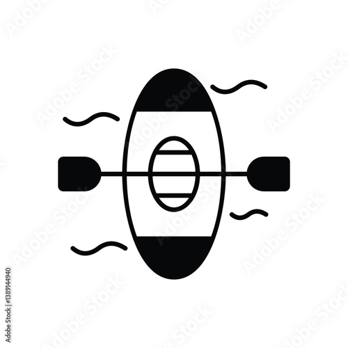 Kayak  icon isolated on a white background. Vector illustration.