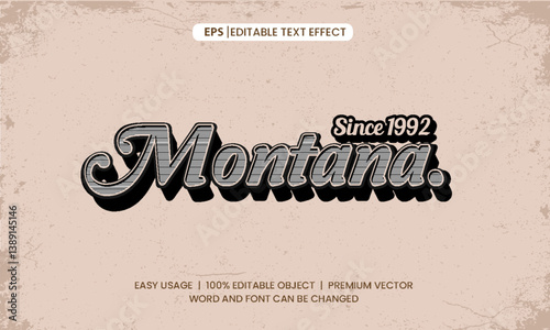 Vintage Editable text freevector effect