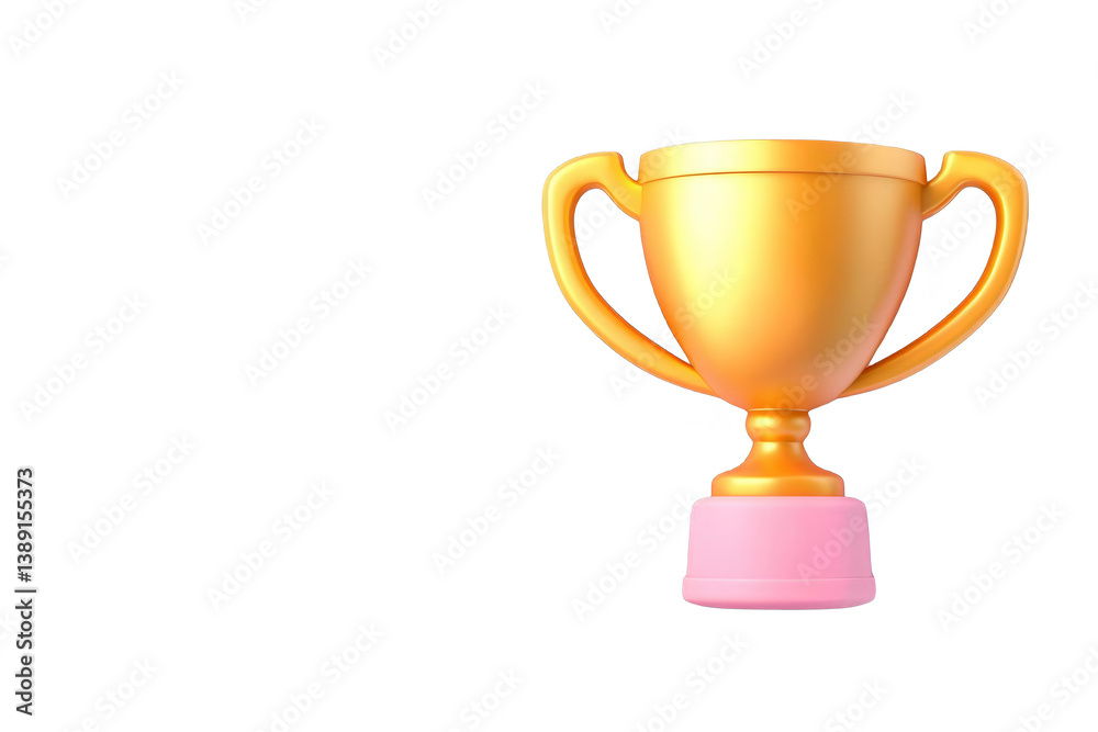 Golden Trophy 3D Rendered on Isolated Black Background Illustration Golden Trophy 3D Rendered on Isolated Black Background Illustration