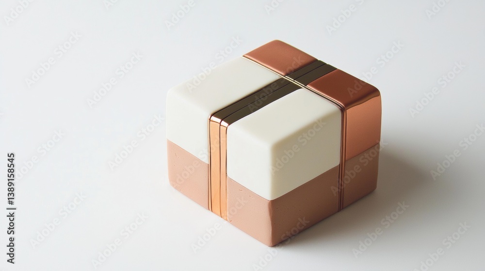 Gift box with sleek design and elegant colors on a light background showcasing modern aesthetics and minimalism Gift box with sleek design and elegant colors on a light background showcasing modern aesthetics and minimalism