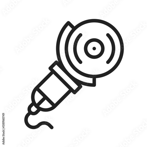 Angle Grinder icon vector image. Suitable for mobile apps, web apps and print media.
