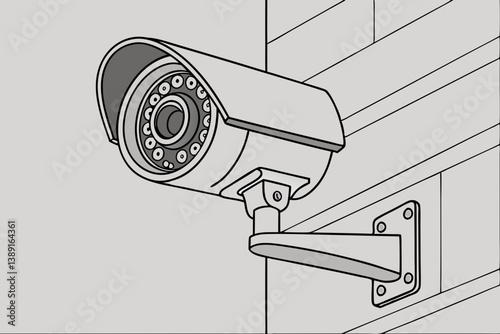 security camera vector illustration