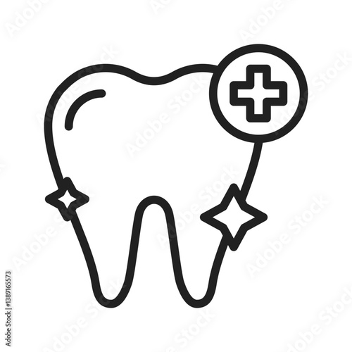 Dental Care icon vector image. Suitable for mobile apps, web apps and print media.