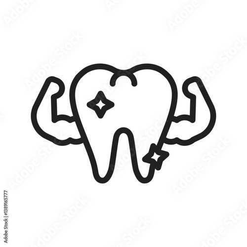Healthy Tooth icon vector image. Suitable for mobile apps, web apps and print media.