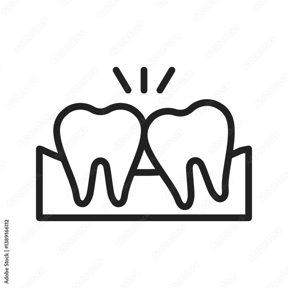 Fototapeta premium Wisdom Tooth icon vector image. Suitable for mobile apps, web apps and print media.