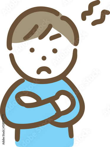 イライラしながら怒っている男性