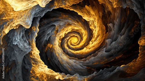 Abstract vortex descent into the abyss. Nebula Abyss. Illustration