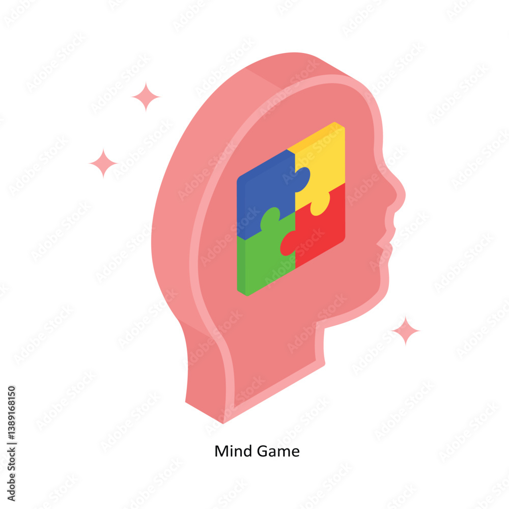 Mind Game Concept Isometric Style Illustrations. Eps 10 File Mind Game Concept Isometric Style Illustrations. Eps 10 File