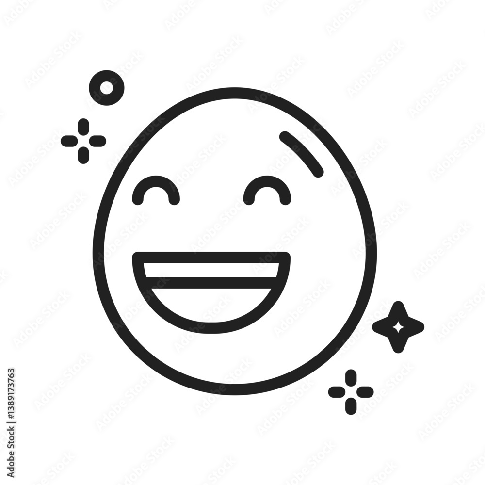 Grinning Face with Smiling Eyes icon vector image. Suitable for mobile apps, web apps and print media. Grinning Face with Smiling Eyes icon vector image. Suitable for mobile apps, web apps and print media.