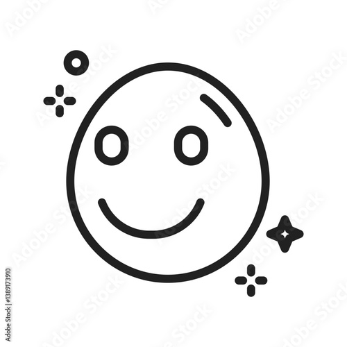 Slightly Smiling Face icon vector image. Suitable for mobile apps, web apps and print media.