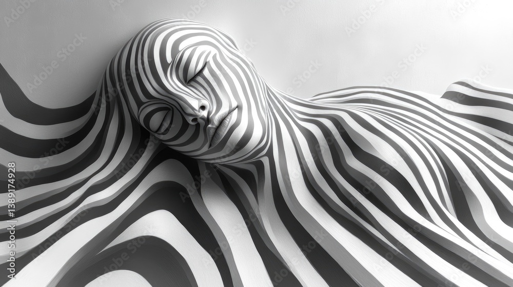 Obraz premium Abstract line wave poster background vector set. Minimalist cover template with vibrant perspective line wave in motion. Ideal design for social media, cover, banner, flyer, music, ads.