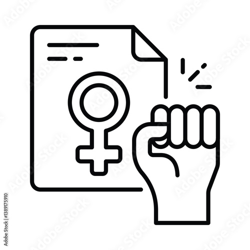 Rights  vector outline icon. EPS 10 file