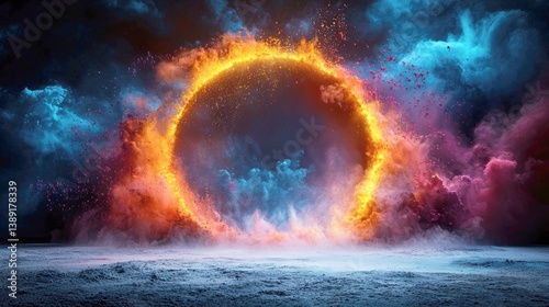 Fiery Ring of Power: Abstract Surreal Art