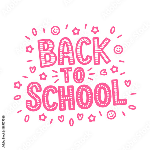 Back to School Text Typography Written Background Template Vector Illustration Featuring Motivational and Educational Elements for the New School Year, Classroom Vibes, Academic Inspiration Study Time
