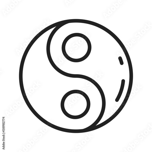 Yin Yang icon vector image. Suitable for mobile apps, web apps and print media.