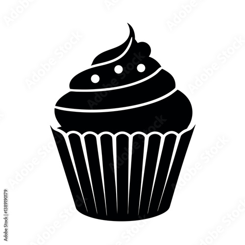 cupcake with chocolate icing