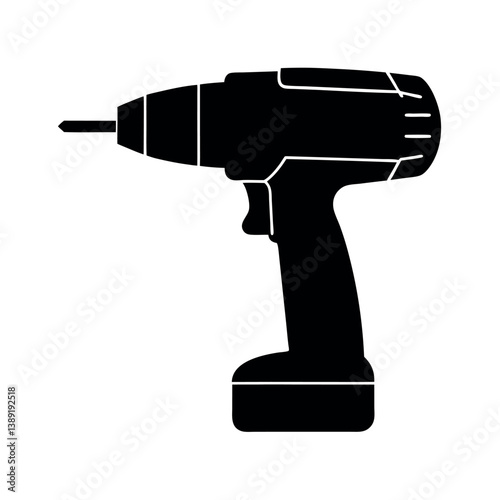 electric drill isolated on white