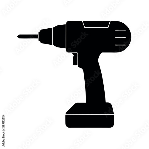 electric drill isolated on white background